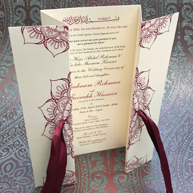 Indian & Asian Wedding Invitation printing Luton