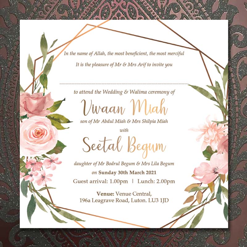 Indian & Asian Wedding Invitation printing Luton
