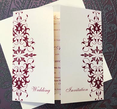 Indian & Asian Wedding Invitation printing Luton
