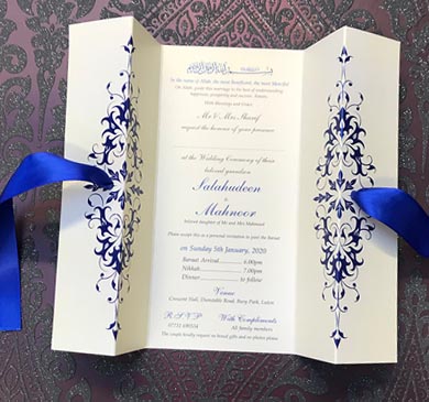Indian & Asian Wedding Invitation printing Luton