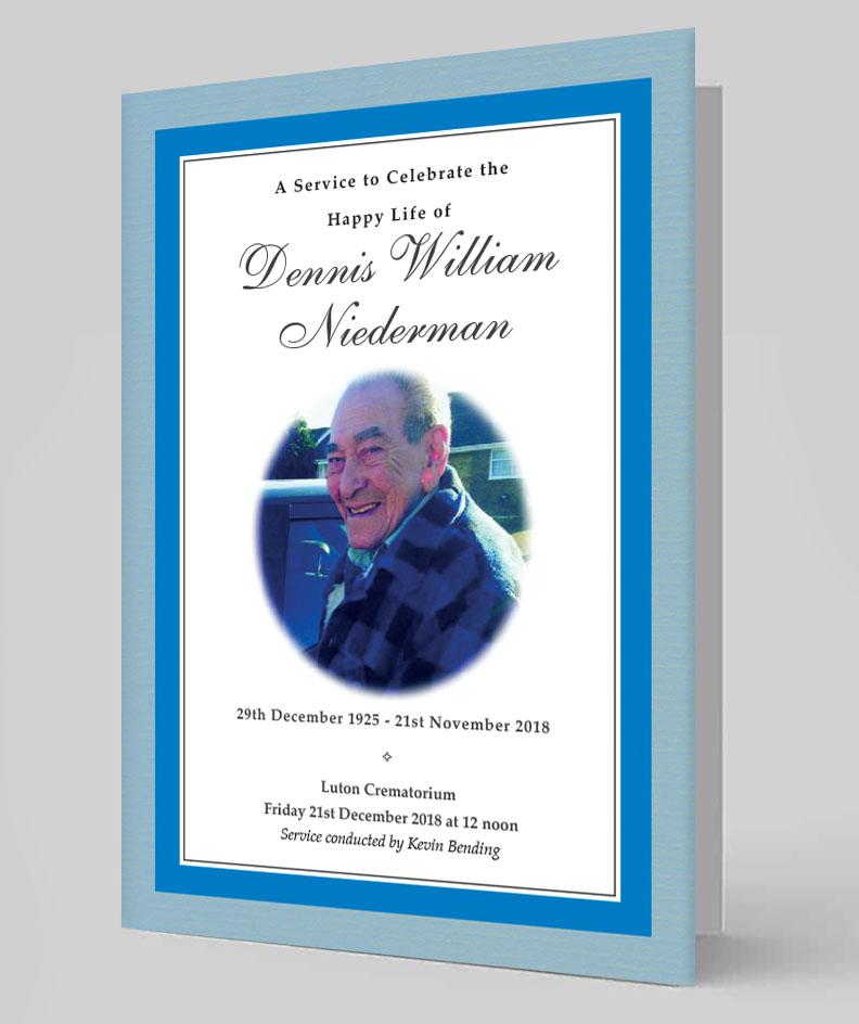 Order of services, printers luton, dunstable, funeral books