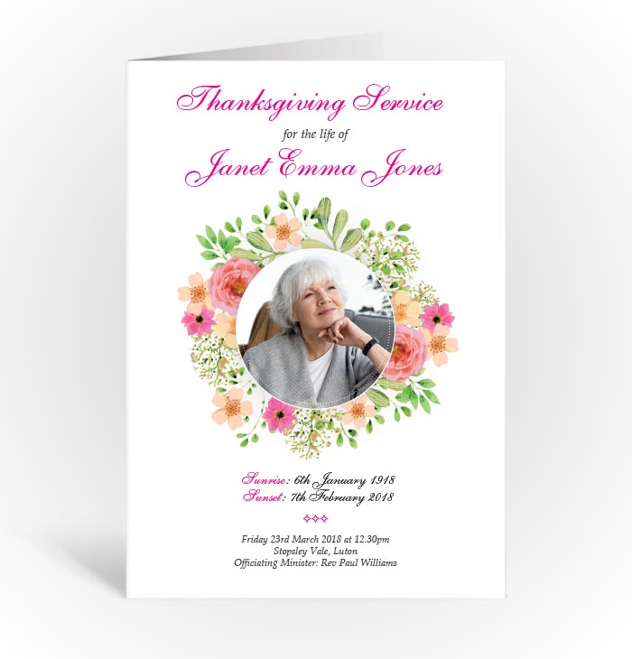 Order of services, printers luton, dunstable, funeral books
