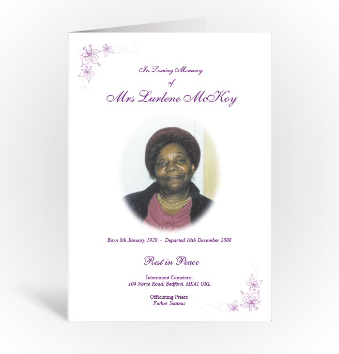 Order of services, printers luton, dunstable, funeral books
