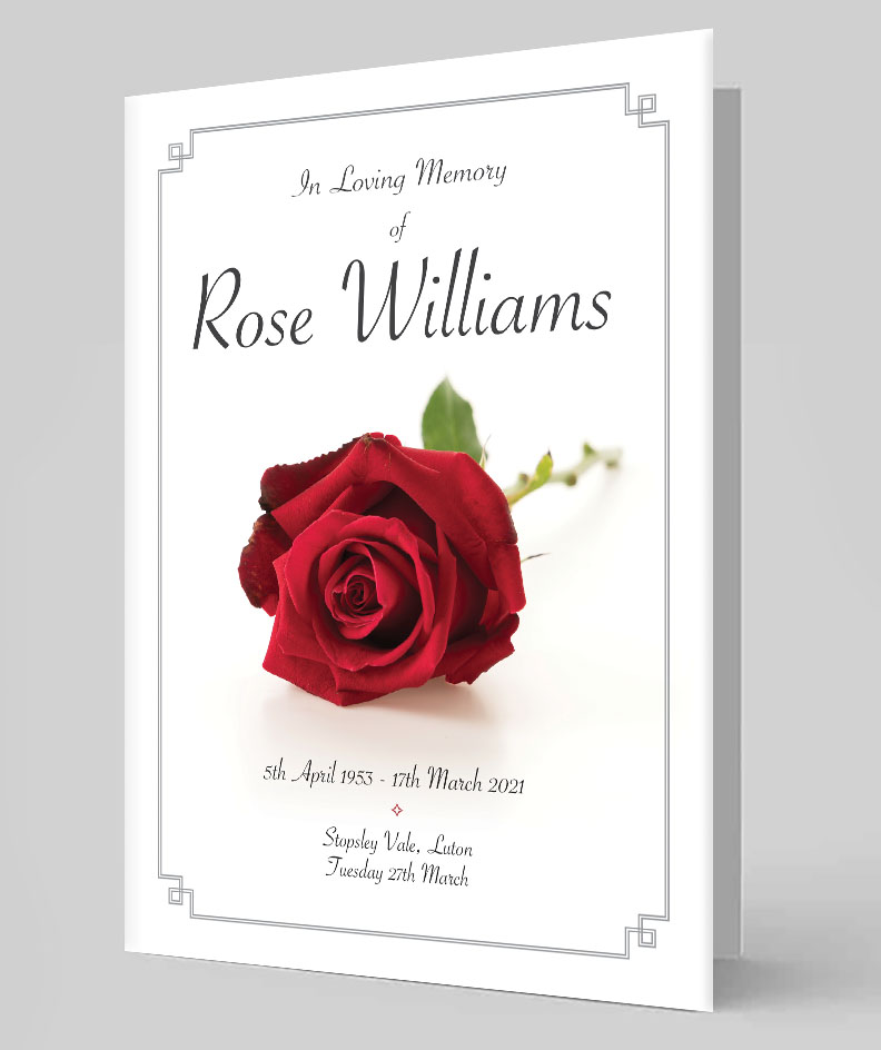 Order of services, printers luton, dunstable, funeral books