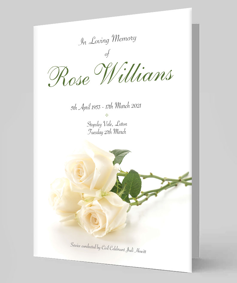 Order of services, printers luton, dunstable, funeral books