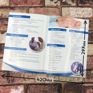 A3 half fold leaflets printing in Luton Printers / Luton Print shop