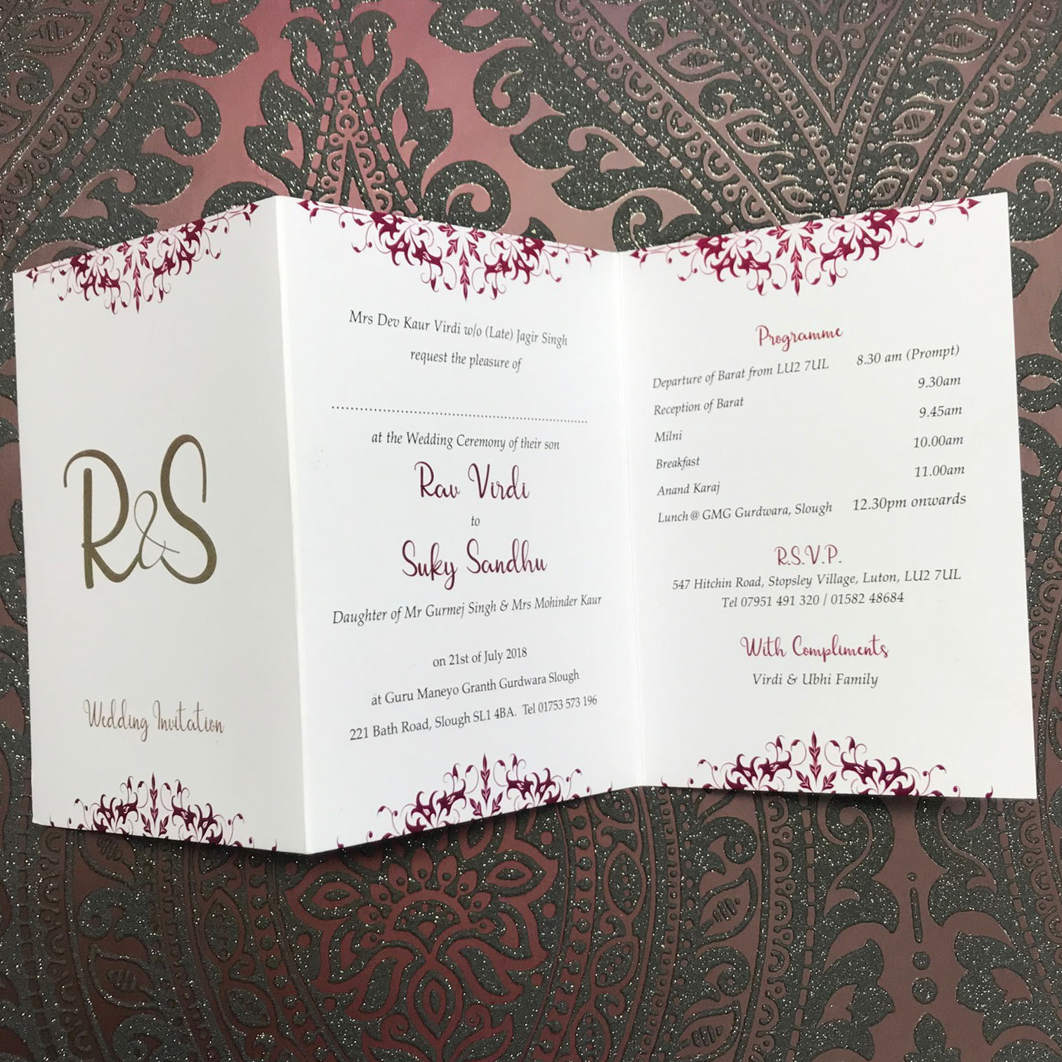 Asian Wedding invites Luton, Indian Wedding Invitations Luton