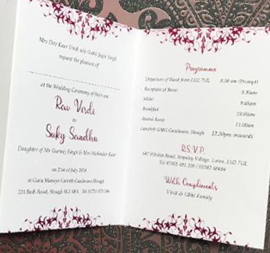 Asian Wedding invites Luton, Indian Wedding Invitations Luton