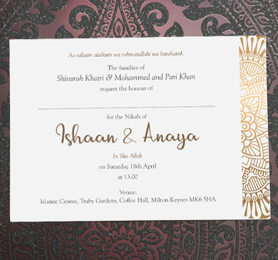 Asian Wedding invites Luton, Indian Wedding Invitations Luton