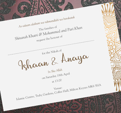 Asian Wedding invites Luton, Indian Wedding Invitations Luton