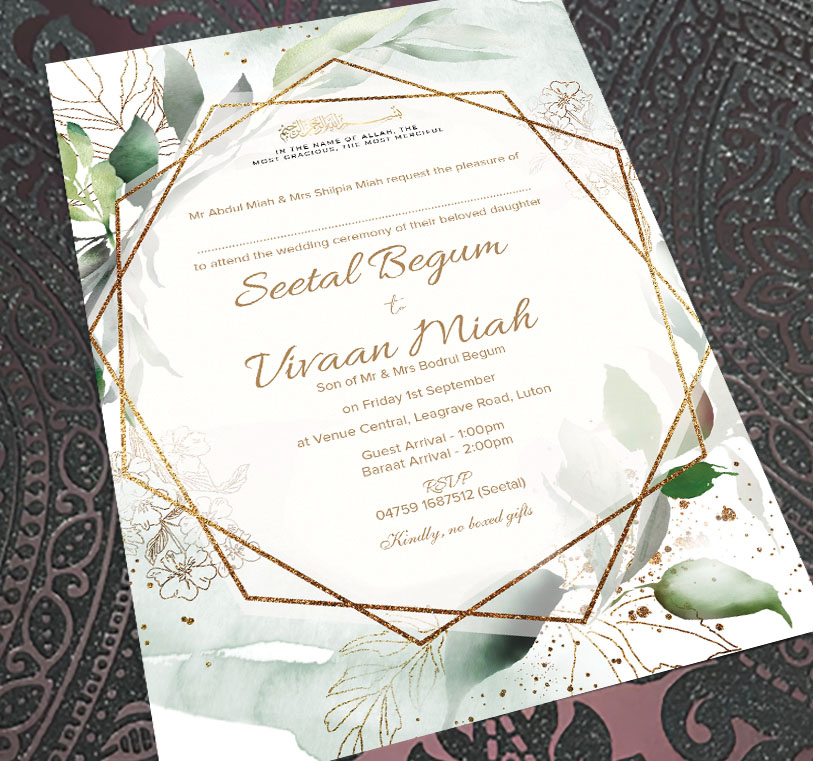 Asian Wedding invites Luton, Indian Wedding Invitations Luton