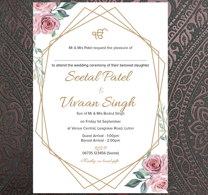 Asian Wedding invites Luton, Indian Wedding Invitations Luton