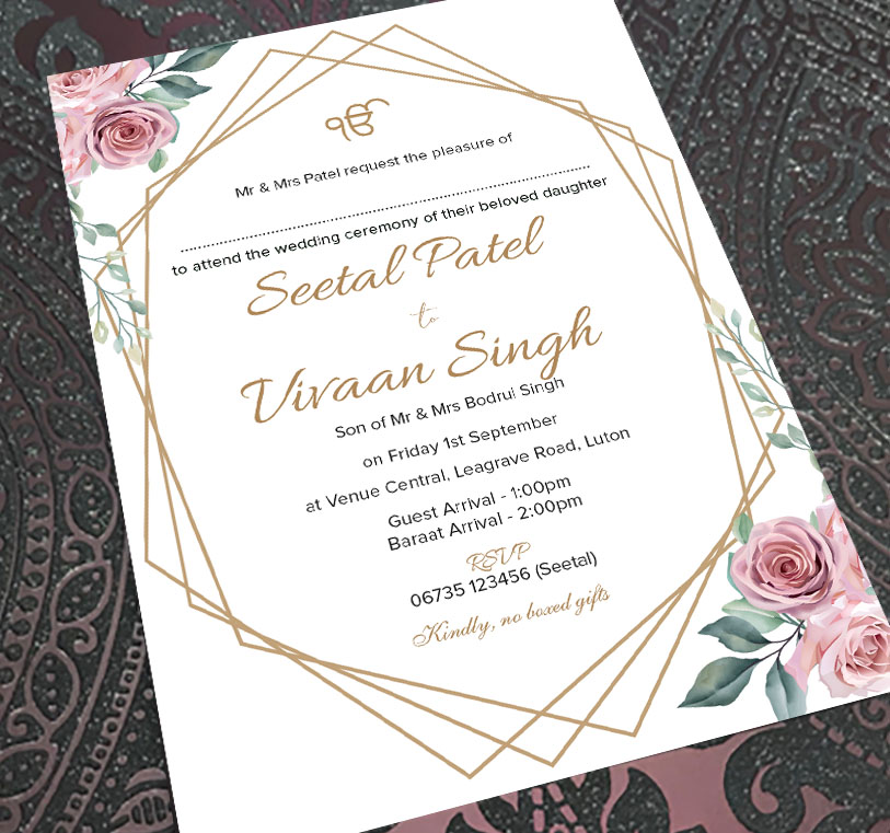 Asian Wedding invites Luton, Indian Wedding Invitations Luton