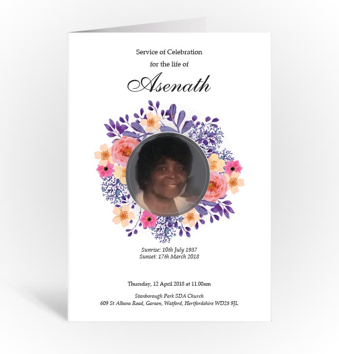 Funeral books, funeral order of services printing Luton