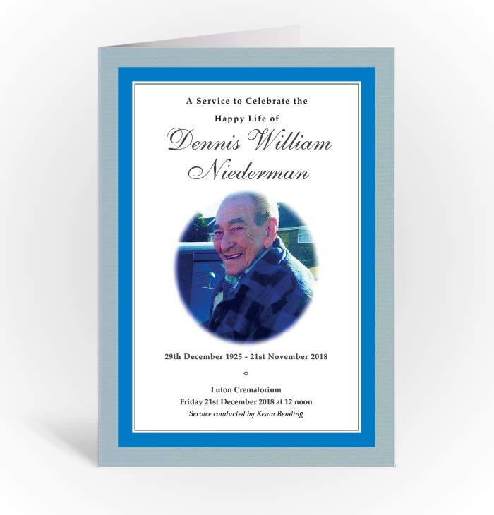 Funeral order of Service book printing Luton, Dunstable