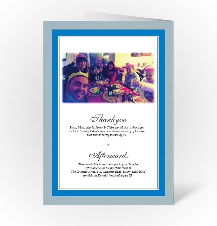 Funeral books, funeral order of services printing Luton