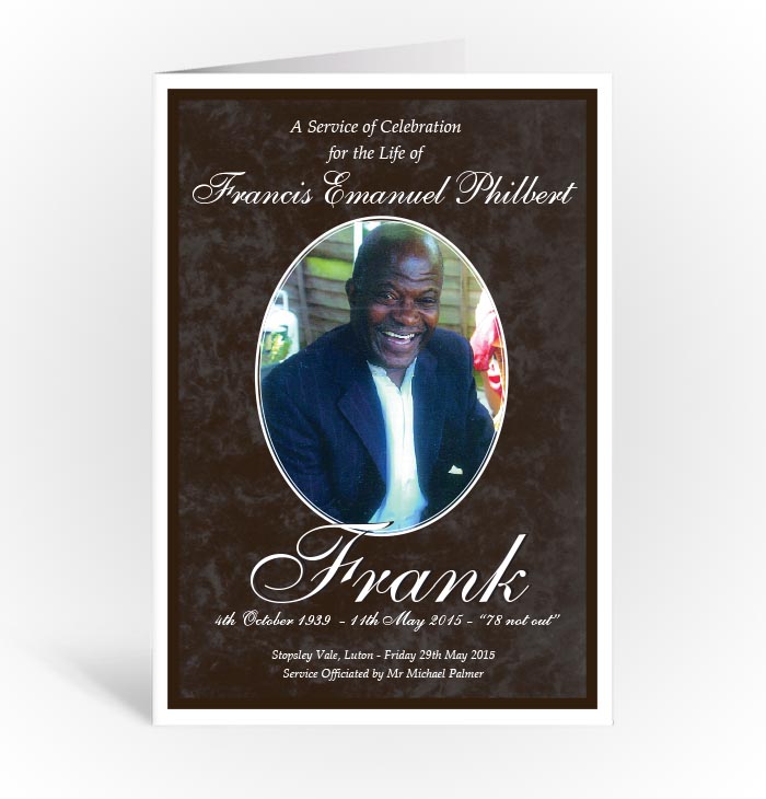 Funeral order of Service book printing Luton, Dunstable