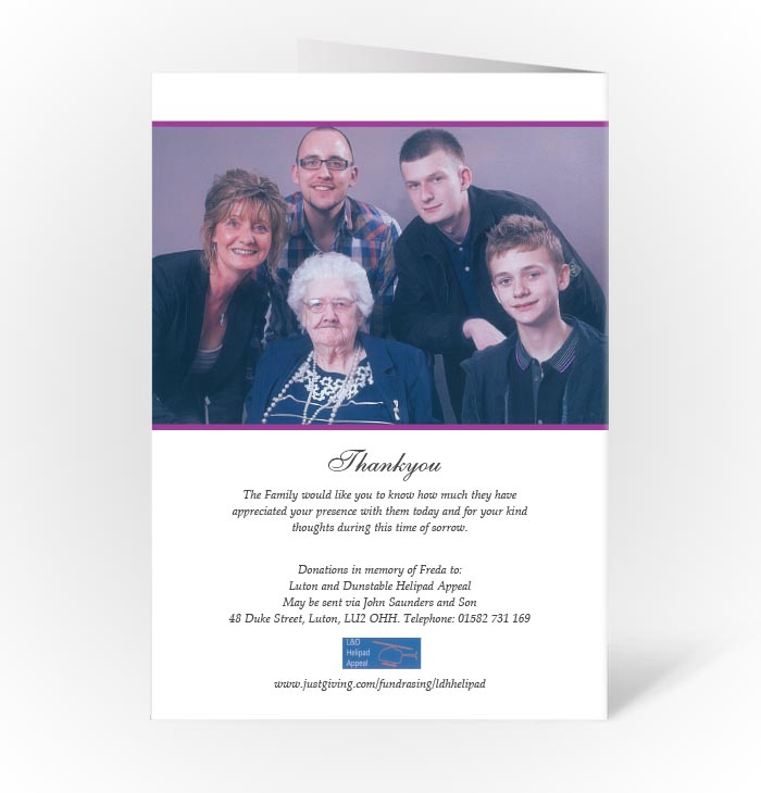 Funeral books, funeral order of services printing Luton