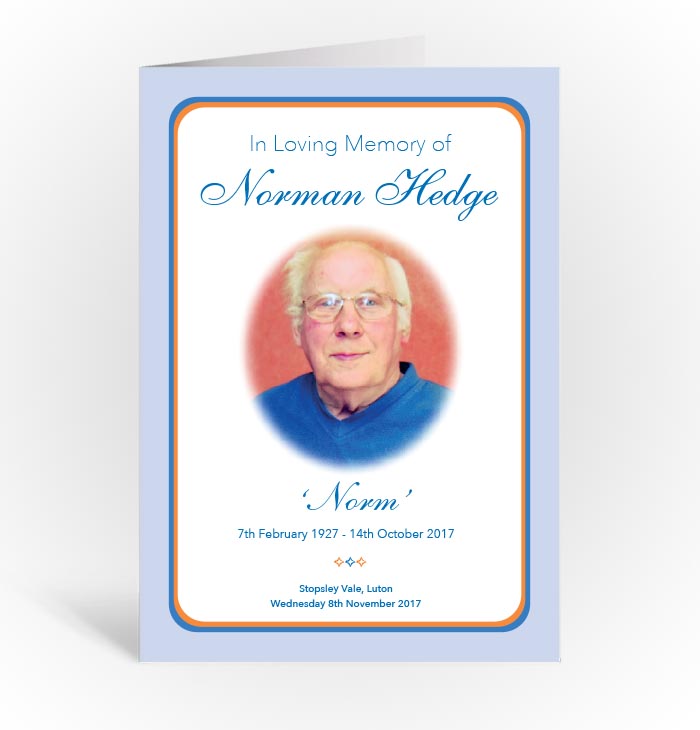 Funeral order of Service book printing Luton, Dunstable