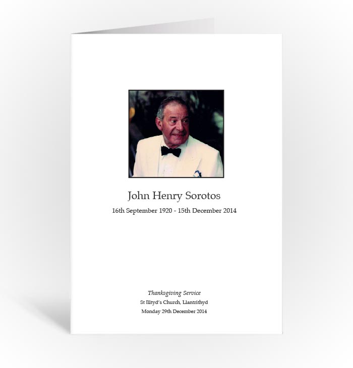 Funeral books, funeral order of services printing Luton