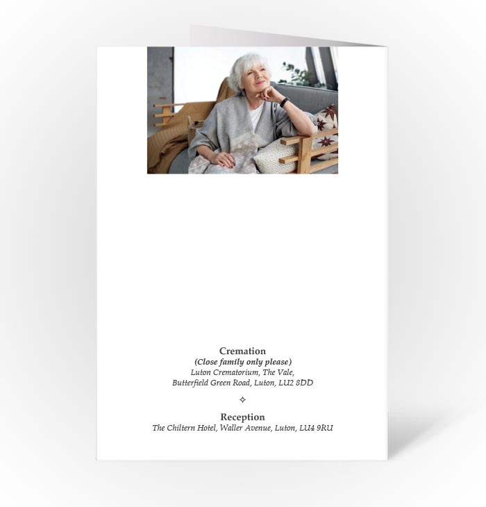 Funeral books, funeral order of services printing Luton