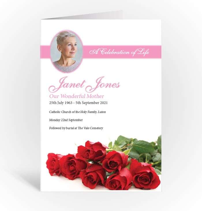 Funeral order of Service book printing Luton, Dunstable
