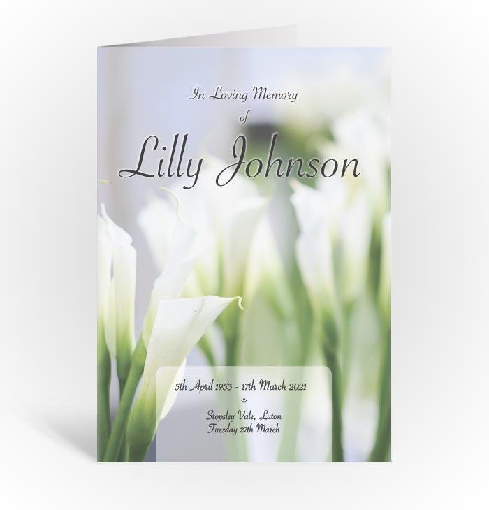 Funeral books, funeral order of services printing Luton