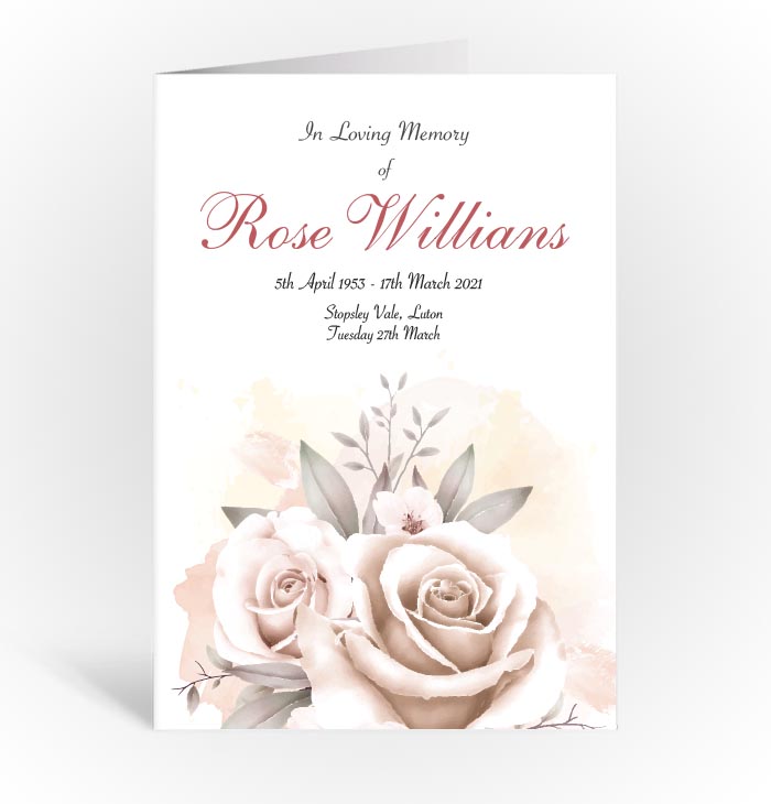 Funeral books, funeral order of services printing Luton