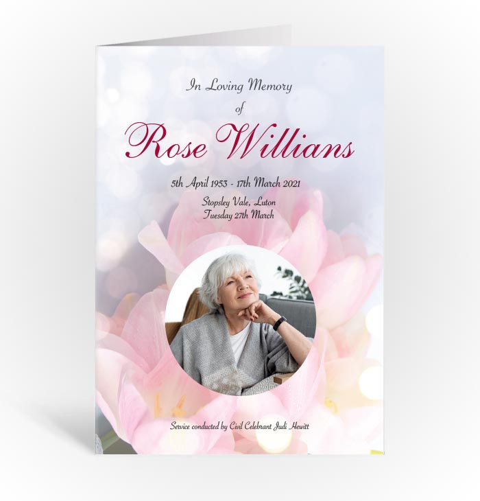 Funeral order of Service book printing Luton, Dunstable