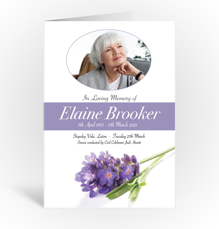 Funeral order of Service book printing Luton, Dunstable