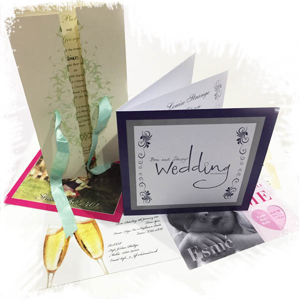 Wedding cards, thank you cards, moving cards printing in Luton from our Lutonprint shop